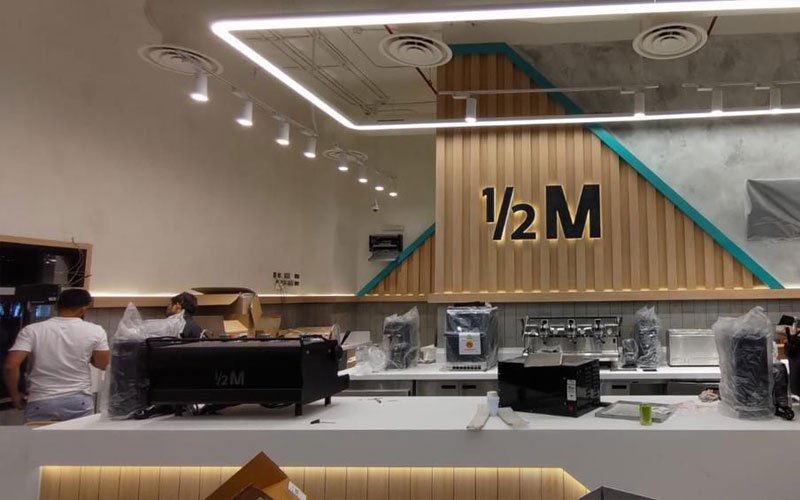 Lighting Project – ½M Coffee Shop, Riyadh – nassli-led.com.sa
